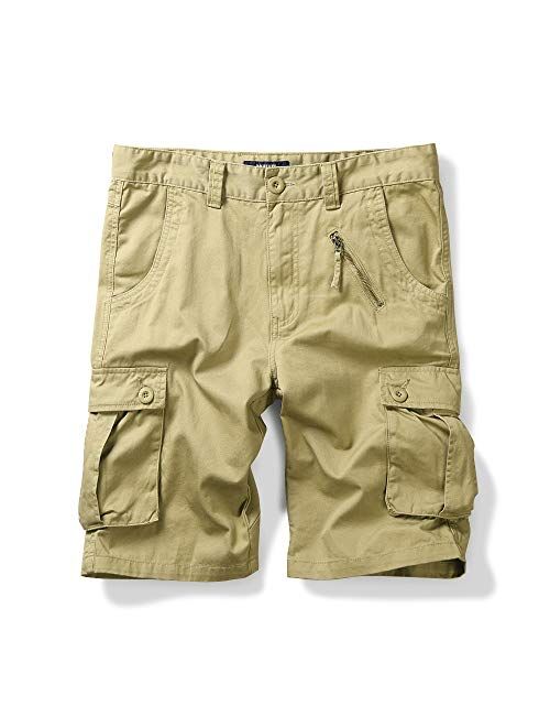 Men Multi Pockets Cargo Relaxed Casual Shorts