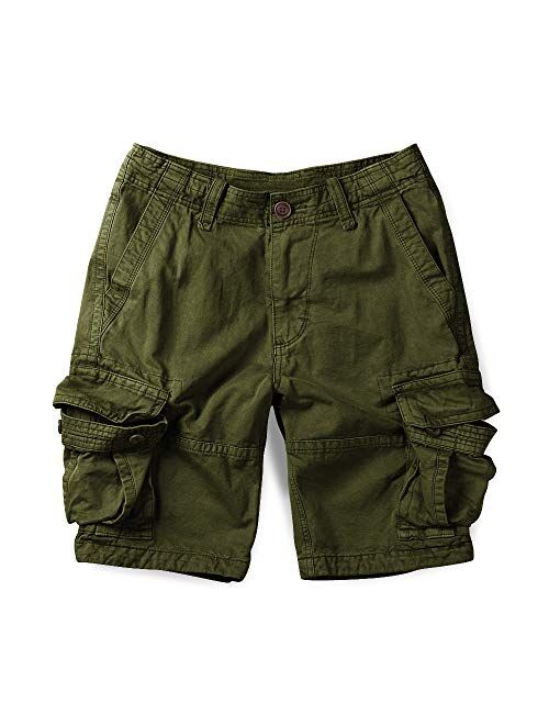 Men Multi Pockets Cargo Relaxed Casual Shorts