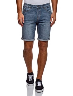 oodji Ultra Men's Distressed Denim Shorts