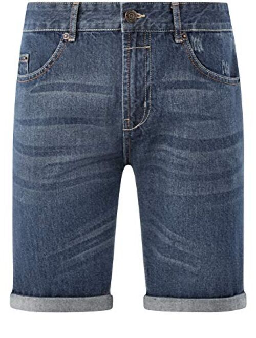 oodji Ultra Men's Distressed Denim Shorts