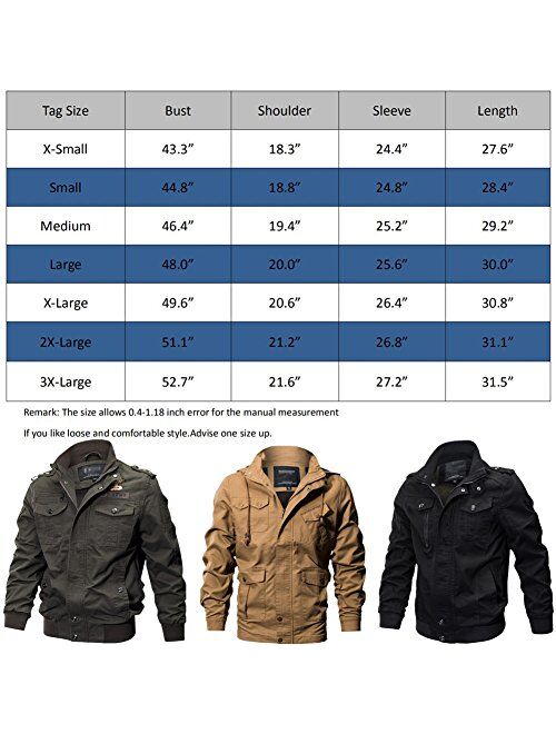 Newbestyle Men's Stylish Casual Washed Cotton Military Jackets Tactical Outwear Windbreaker