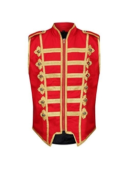 Ro Rox Men's Marching Band Vest Drummer Sleeveless Parade Jacket