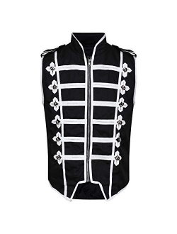 Ro Rox Men's Marching Band Vest Drummer Sleeveless Parade Jacket