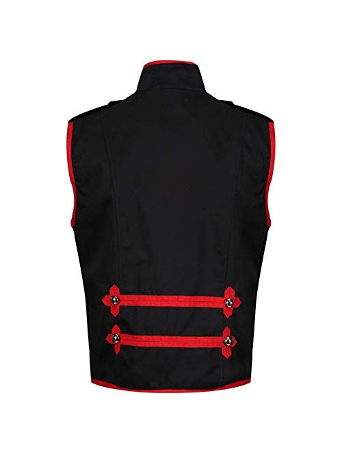 Ro Rox Men's Marching Band Vest Drummer Sleeveless Parade Jacket