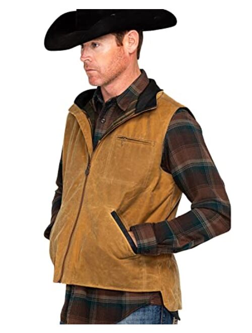 Outback Trading Co Men's Co. Sawbuck Flannel Lined Oilskin Vest - 2143Sage