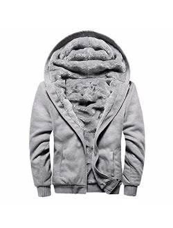 LBL ASALI Men's Pullover Winter Jackets Hooed Fleece Hoodies Sweatshirt Wool Warm Thick Coats