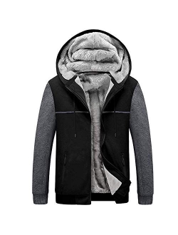 LBL ASALI Men's Pullover Winter Jackets Hooed Fleece Hoodies Sweatshirt Wool Warm Thick Coats