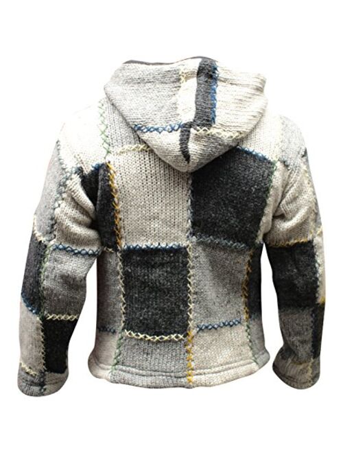 Shopoholic Fashion Mens Wool Patchork Jacket