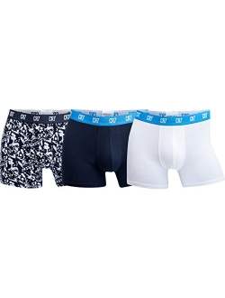 CR7 Men's Cristiano Ronaldo Grey Cotton Stretch Trunk - 3 Pack