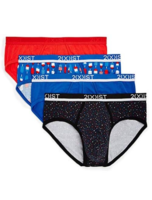 2(X)IST Men's Cotton Stretch No Show Brief 4-Pack