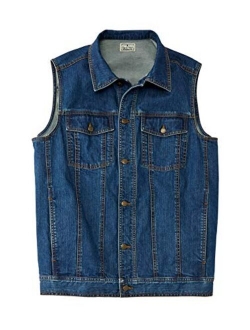 Liberty Blues Men's Big and Tall Denim Vest