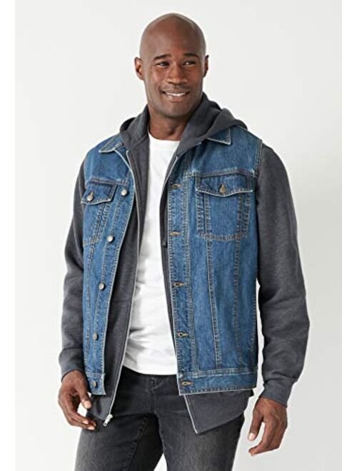 Liberty Blues Men's Big and Tall Denim Vest