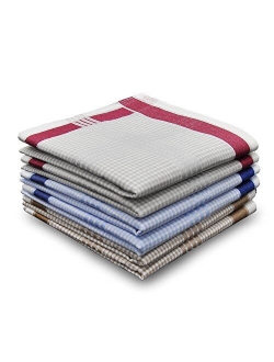 Selected Hanky 100% Cotton Men's Handkerchiefs 6 Piece Gift Set