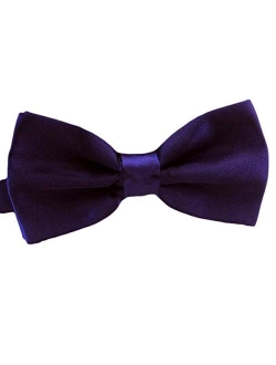 QYdress Men Bow Tie Adjustable Length Wedding Male Fashion Boys Satin Bowties