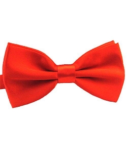 QYdress Men Bow Tie Adjustable Length Wedding Male Fashion Boys Satin Bowties