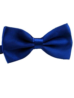 QYdress Men Bow Tie Adjustable Length Wedding Male Fashion Boys Satin Bowties