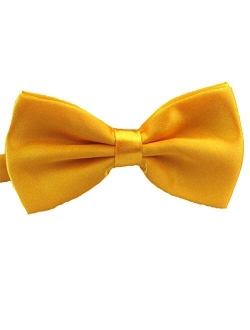 QYdress Men Bow Tie Adjustable Length Wedding Male Fashion Boys Satin Bowties