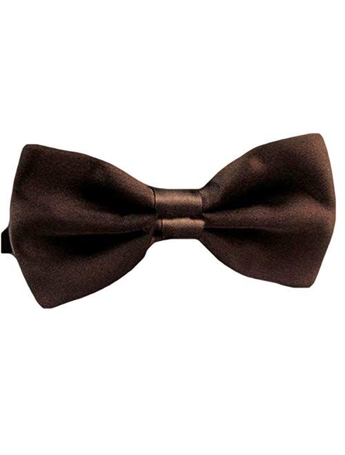 QYdress Men Bow Tie Adjustable Length Wedding Male Fashion Boys Satin Bowties