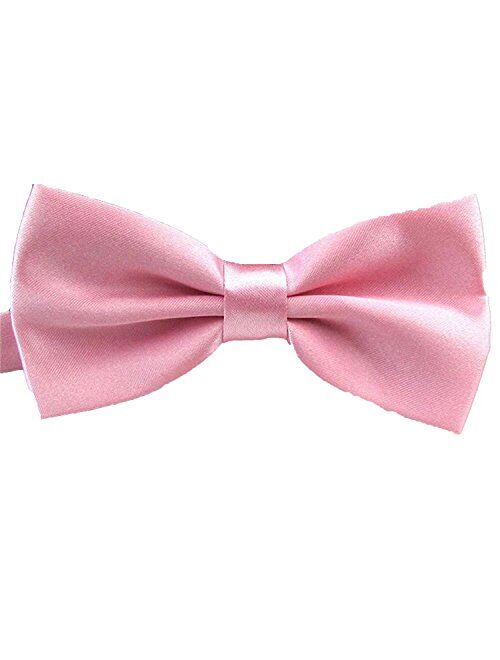 QYdress Men Bow Tie Adjustable Length Wedding Male Fashion Boys Satin Bowties