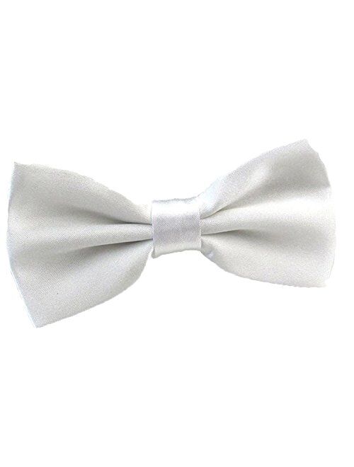 QYdress Men Bow Tie Adjustable Length Wedding Male Fashion Boys Satin Bowties