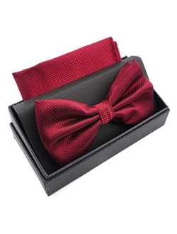 Massi Morino bow ties for men (bow tie sets for men with handkerchief) Pocket square set including a mens bow tie