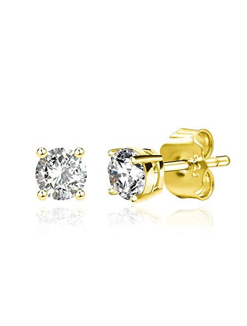 Spoil Cupid 925 Sterling Silver Cubic Zirconia Stud Earrings Set for Women Men