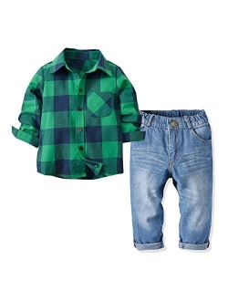 Summer Boys Clothes Sets Bow Ties Shirts + Suspenders Pants Denim Jeans Toddler Boy Gentleman Outfits Suits