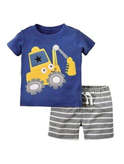 Fiream Little Boys' Cotton Clothing Short Baby Sets