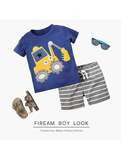 Fiream Little Boys' Cotton Clothing Short Baby Sets