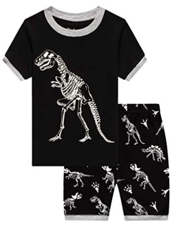 shelry Children Pajamas Cotton Dinosaur Kids Clothes Boys Cartoon Sleepwear Toddler Clothes