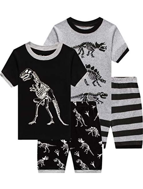 shelry Children Pajamas Cotton Dinosaur Kids Clothes Boys Cartoon Sleepwear Toddler Clothes