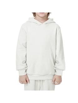 Kids' Soft Brushed Fleece Casual Basic Pullover Hooded Sweatshirt Hoodie for Boys or Girls 4-12 Years
