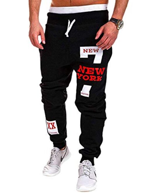 Cottory Men's Harem Casual Baggy Hiphop Dance Jogger Sweatpants Trousers