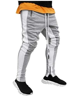 FLYFIREFLY Men's Gym Sport Pants Hip Hop Slim Fit Track Pants Workout Running Athletic Jogger Bottom