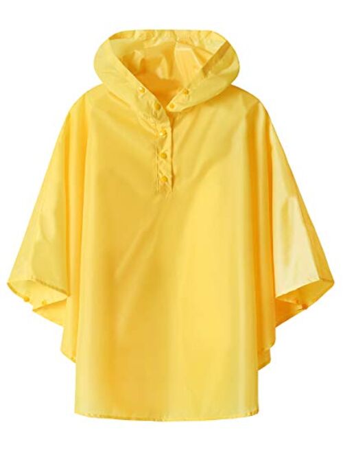 Lightweight Kids Rain Poncho Jacket Waterproof Outwear Rain Coat