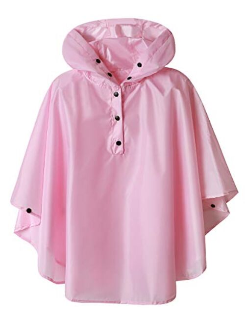 Lightweight Kids Rain Poncho Jacket Waterproof Outwear Rain Coat