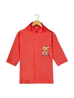 Pixar Cars Little Boys' Lightning McQueen Waterproof Outwear Hooded Rain Slicker - Toddler