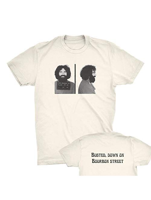 ZJ Designs Jerry Garcia Mugshot T-Shirt Grateful Busted on Bourbon Street