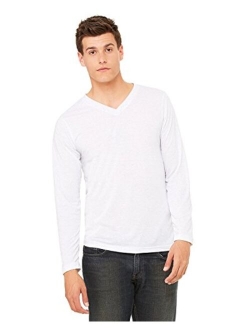 Bella + Canvas Unisex Jersey Long-Sleeve V-Neck T-Shirt