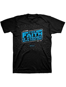 Kerusso Men's The Faith is Strong with This One T-Shirt - Black -