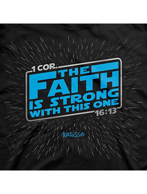 Kerusso Men's The Faith is Strong with This One T-Shirt - Black -