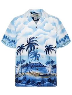Original Hawaiian Shirt Men Short Sleeve Front-Pocket Beach Designs