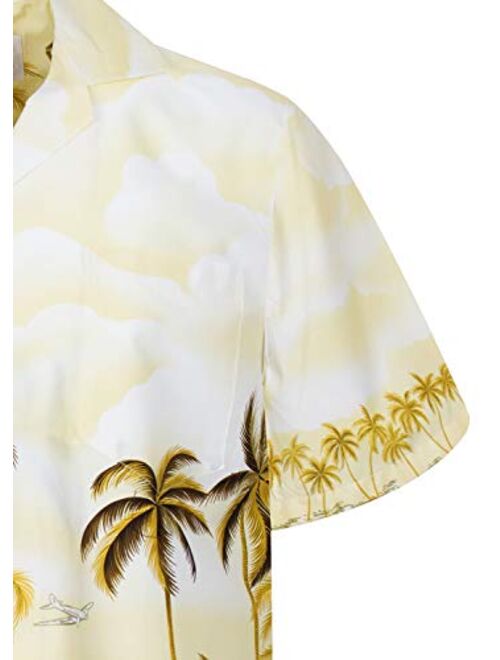 Original Hawaiian Shirt Men Short Sleeve Front-Pocket Beach Designs
