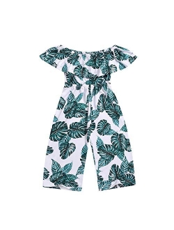 2019 Toddler Little Girls One-Pieces Floral Corset Romper Jumpsuit Harem Pants Overalls