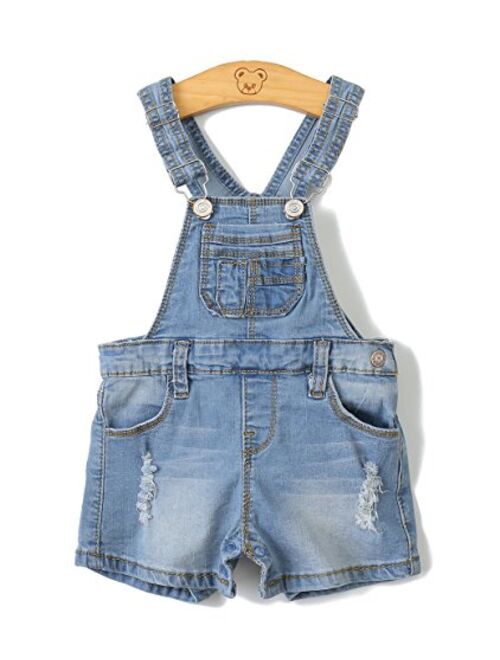 Kidscool Baby Girls/Boys Big Bibs Light Blue Slim Summer Jeans Shortalls