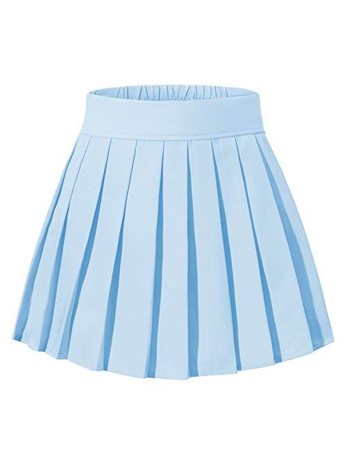 Tremour Women's High Waisted Pleated Mini Shorts Elasticated Sport Skorts XS-XL 16 Colors