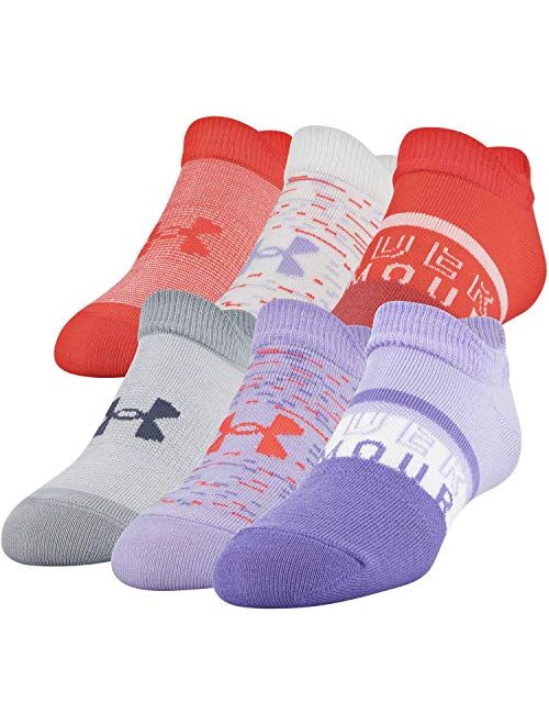 Under Armour Youth Essential No Show Socks, 6-Pairs