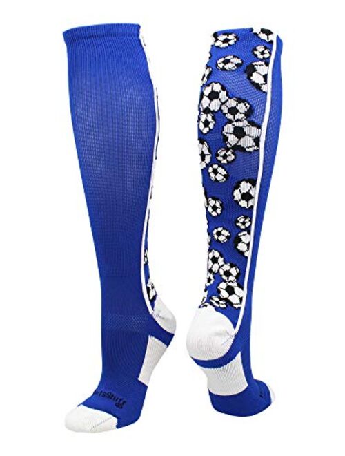 MadSportsStuff Crazy Soccer Socks with Soccer Balls Over The Calf (Multiple Colors)