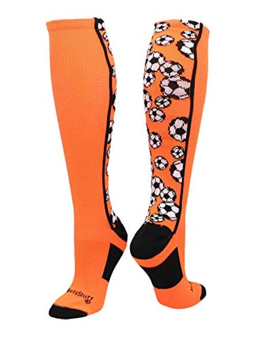 MadSportsStuff Crazy Soccer Socks with Soccer Balls Over The Calf (Multiple Colors)