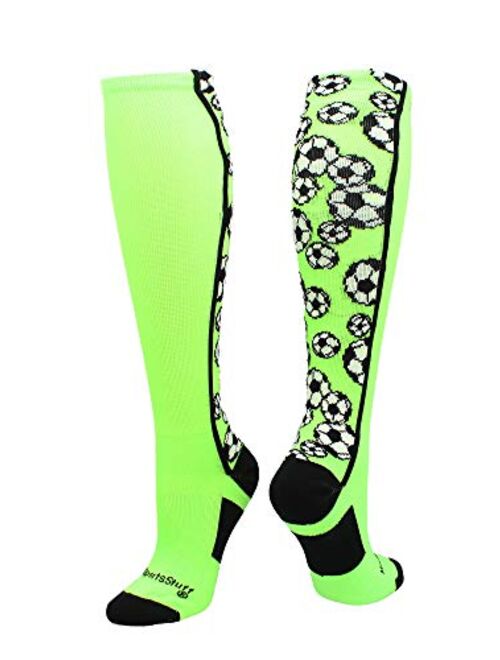 MadSportsStuff Crazy Soccer Socks with Soccer Balls Over The Calf (Multiple Colors)